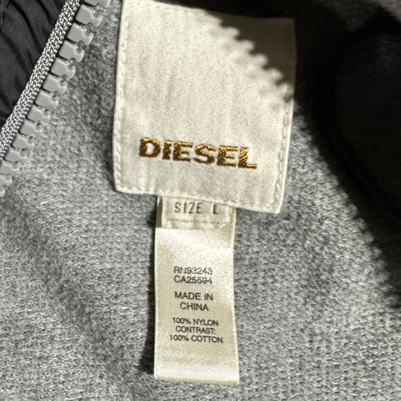 Diesel Women’s Hoodie Jacket Size L Large Packable Shell Windbreaker Full Zip - Picture 15 of 16